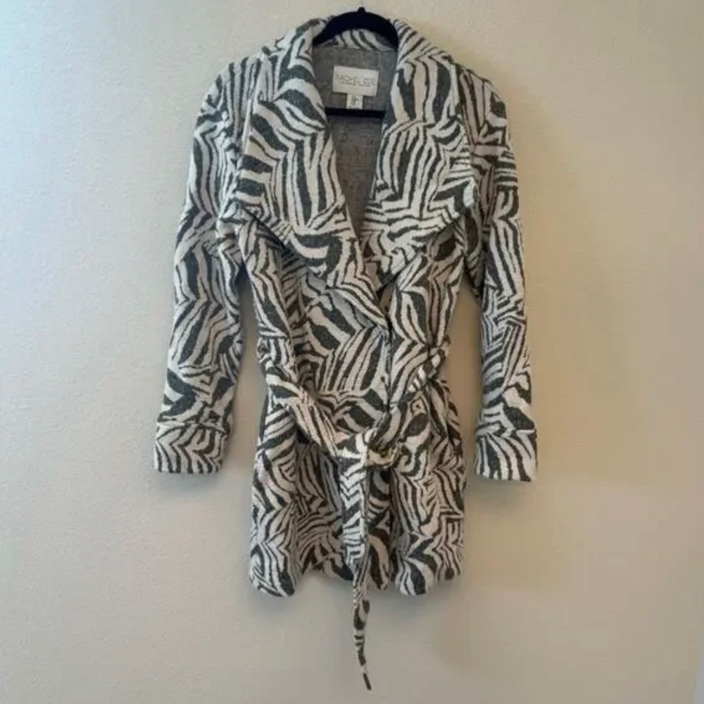 Rachel Zoe Zebra Print Sweater Coat
